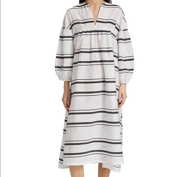 PIAZZA SEMPIONE Striped Poplin Tunic Dress. Size Eur 44; US 12. Retail: $1095 - Picture 1 of 7